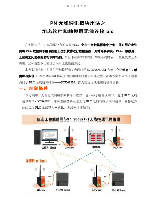 PN无线通讯模块用法之组态软件和触摸屏无线连接plc