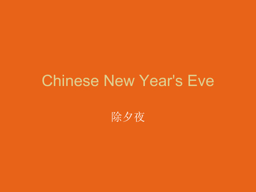 Chinese New Year's Eve