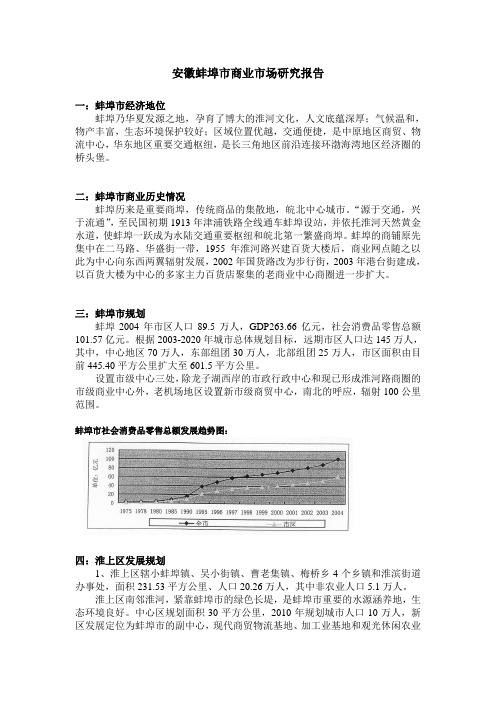 蚌埠市商业市场分析报告