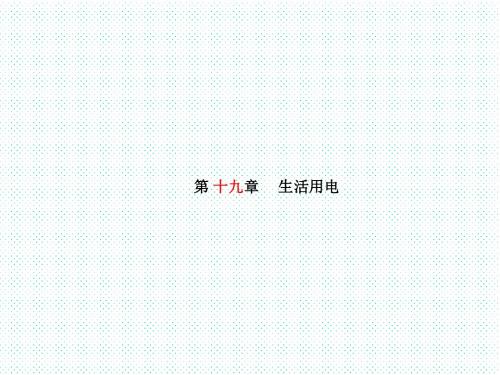 2018年山东省滨州市中考物理一轮复习课件第十九章