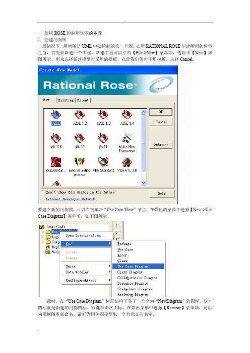 ROSE绘制UML图的步骤