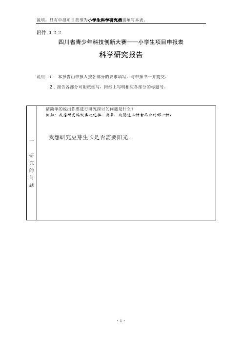 [四年级其他课程]科学研究报告