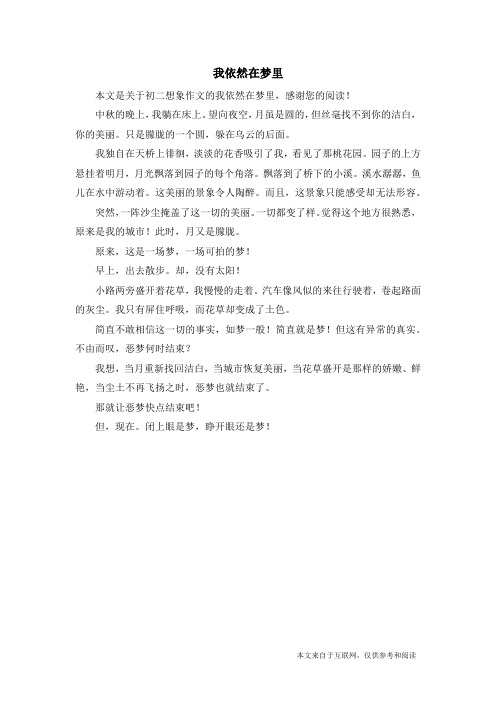 我依然在梦里_初二想象作文