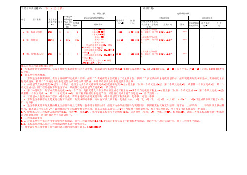 工程款进度节点及费用计算表