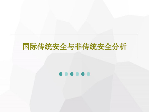 国际传统安全与非传统安全分析共52页文档