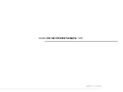 2011四川成都大魔方写字楼竞争项目调查报告(72页)