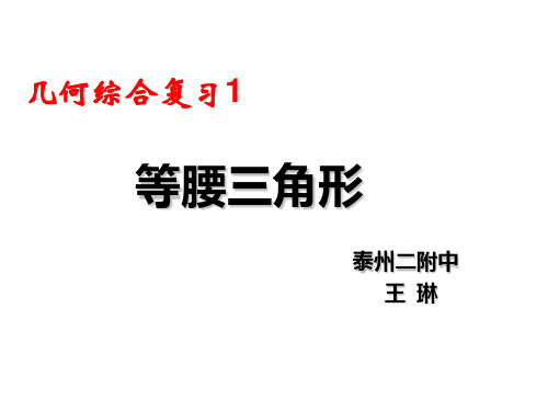 2020年疫情期间江苏省泰州中学附属初级中学八年级数学 几何综合