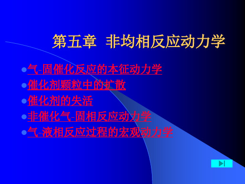 化学反应工程 第五章 非均相反应动力学