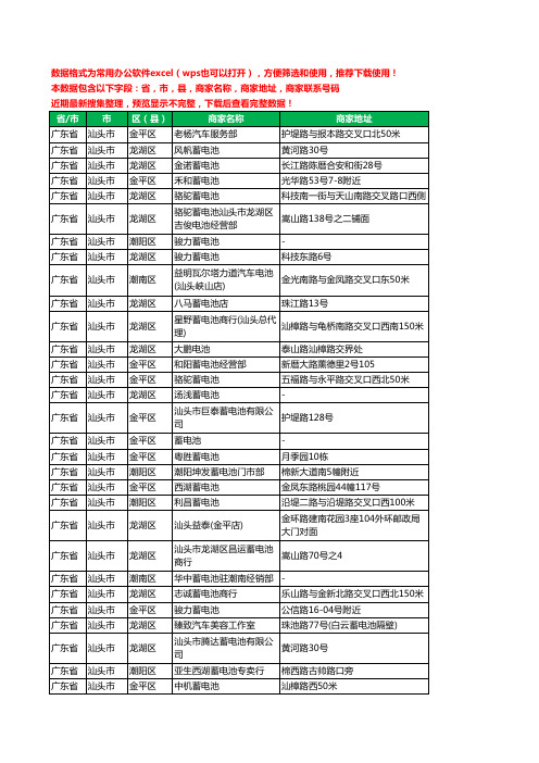 2020新版广东省汕头市蓄电池工商企业公司商家名录名单黄页联系电话号码地址大全85家