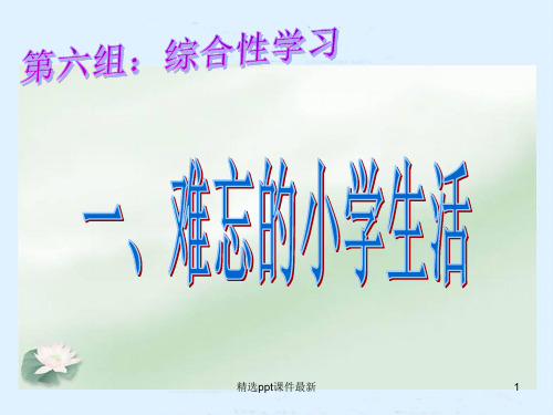 六年级语文下册第六组综合性学习PPT课件