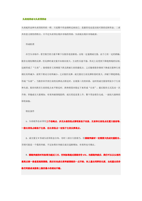 头肩底形态与头肩顶形态