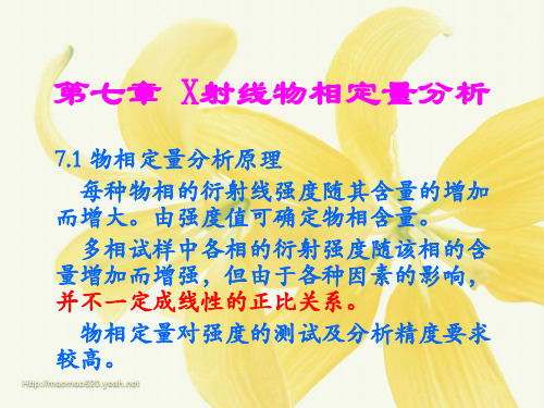 第七章X射线物相定量分析资料