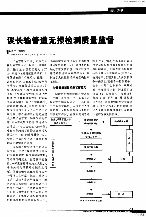 谈长输管道无损检测质量监督