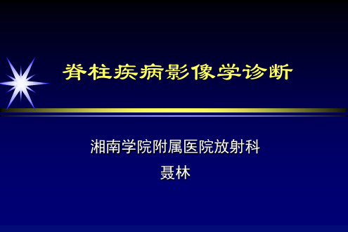 脊柱疾病的影像学诊断(3学时)