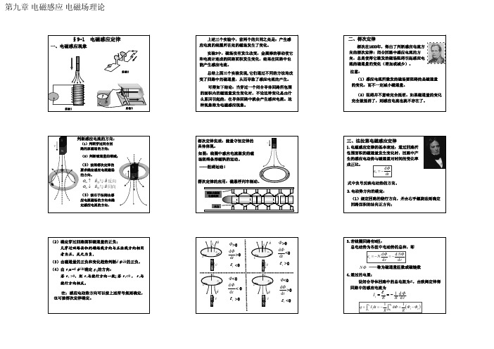 普通物理学课件 第九章 电磁感应 电磁场理论