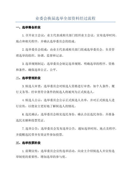 业委会换届选举全部资料经过流程