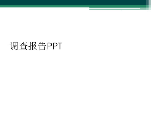 调查报告PPT