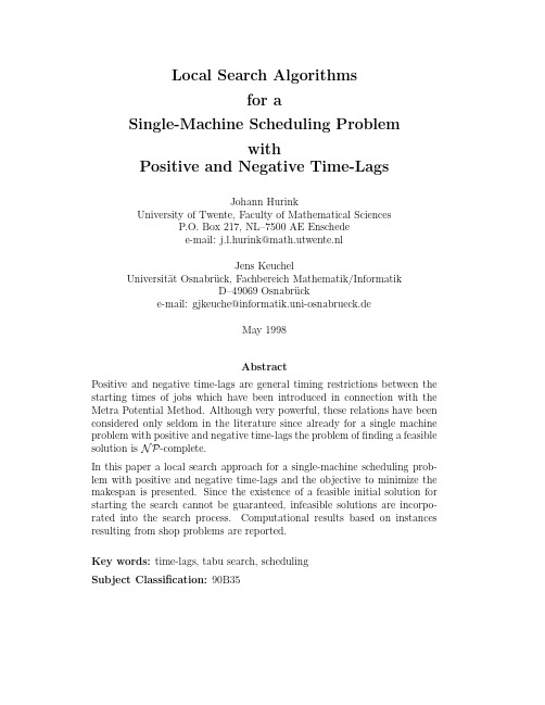 Positive and Negative Time-Lags