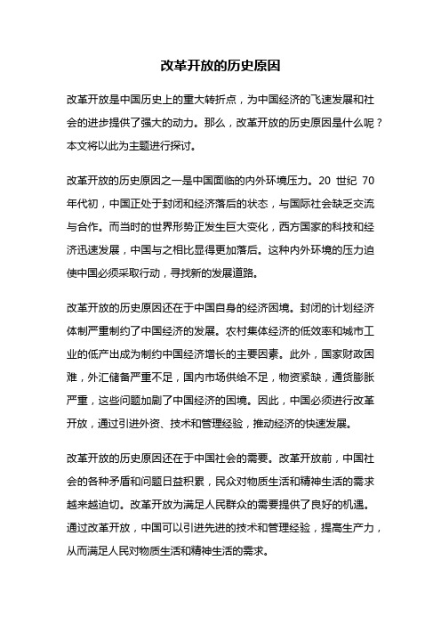 改革开放的历史原因