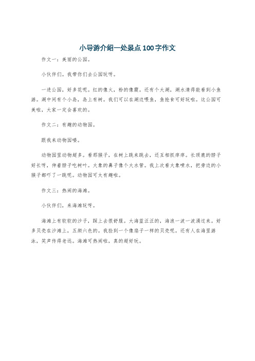 小导游介绍一处景点100字作文