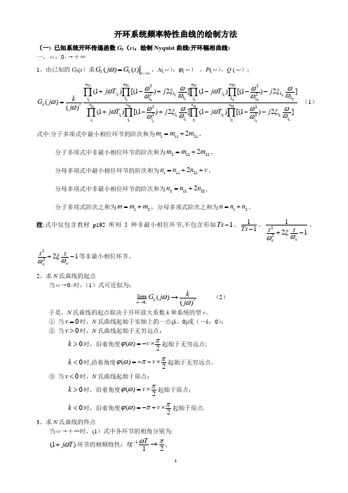 开环系统频率特性曲线的绘制方法