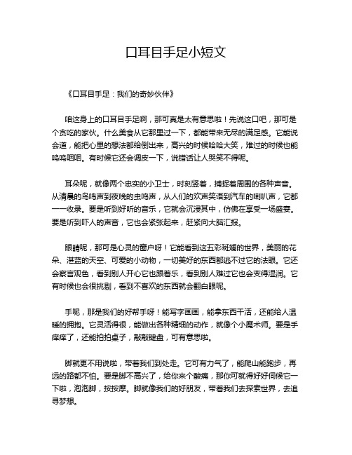 口耳目手足小短文