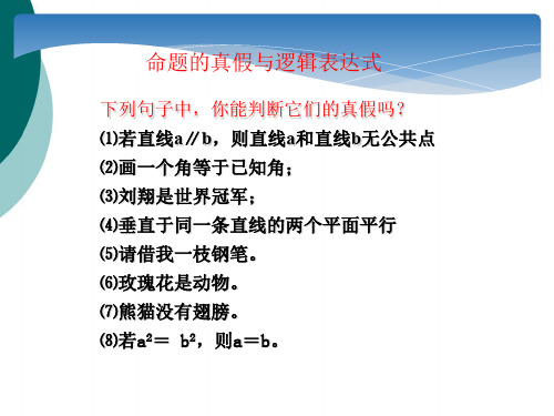 命题的真假判断及逻辑表达式