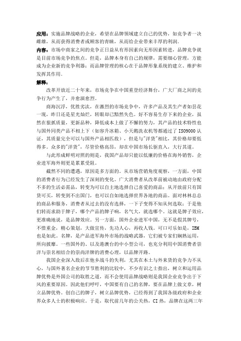 企业品牌战略(可打印修改)