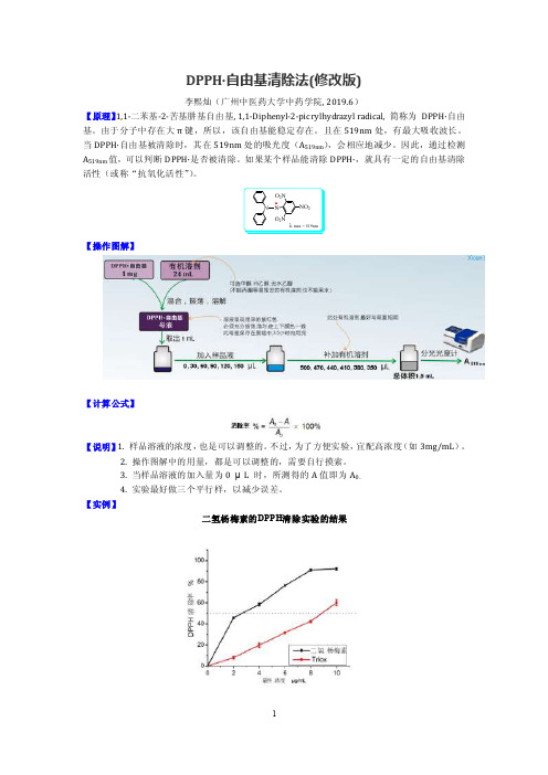 DPPH自由基清除与普用自由基清除实验（水溶液）-实验流程图-操作..