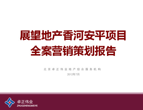 展望地产_北京香河安平城市综合体项目全案营销策划报告_210p_2012年_销售推广策划