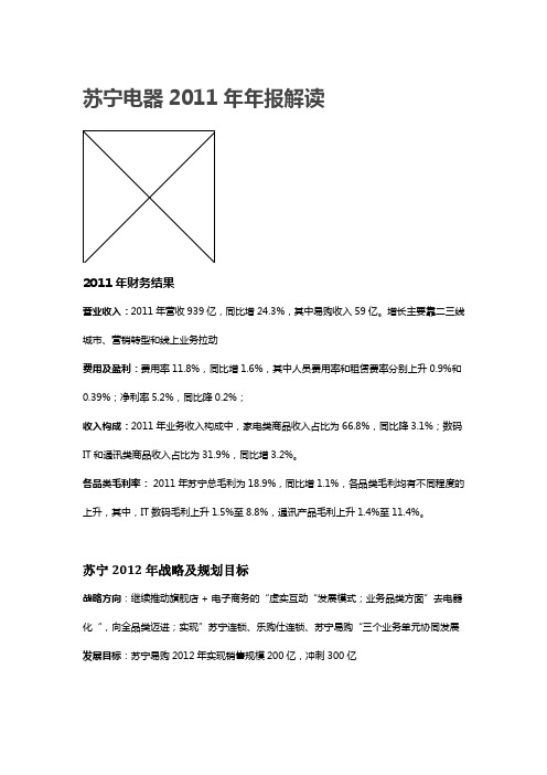 苏宁电器年报解读电子教案