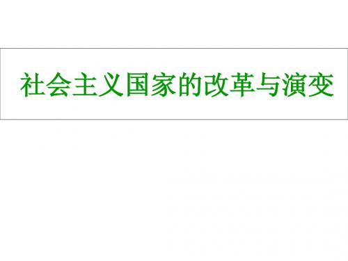 第11课 东欧社会主义国家的改革与演变 课件(人教版九年级下)