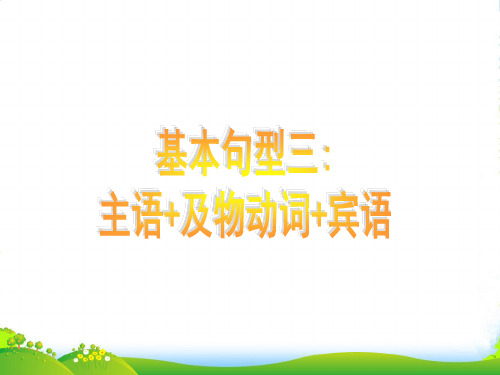 【名师指津】高考英语 写作基础技能步步高5 基本句型三 主语+及物动词+宾语课件