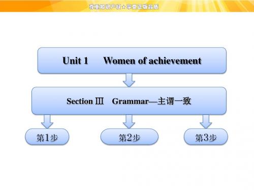 Unit 1   Section Ⅲ   Grammar—主谓一致