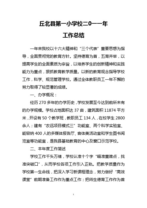 2011年工作总结