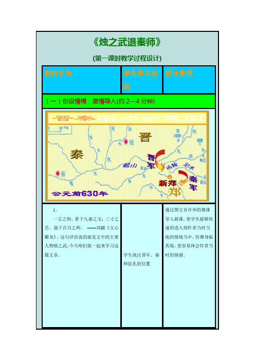 《烛之武退秦师》教学设计模块三作品