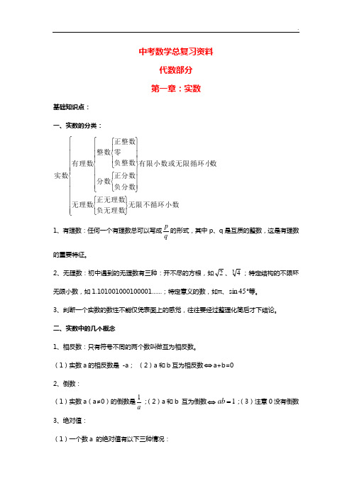 中考数学总深刻复习资料素材人教新课标版