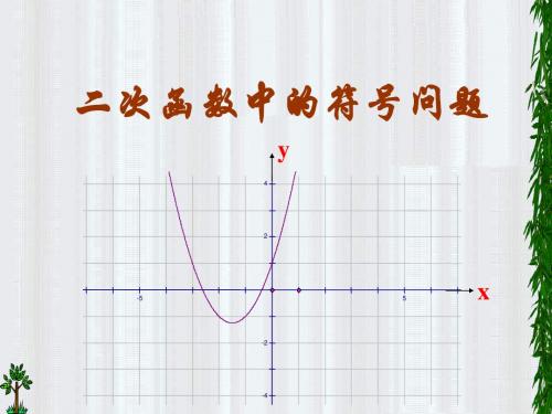 二次函数中的符号问题