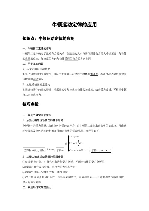 高中物理必修一同步专题讲义：11 A牛顿运动定律的应用 基础版(教师版)