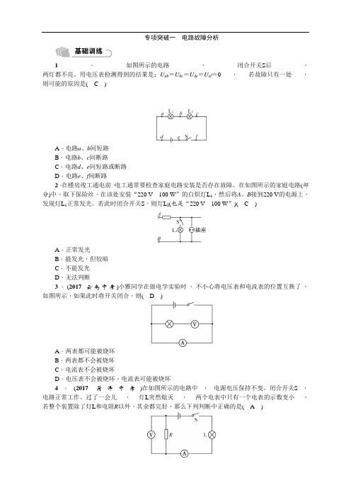 中考物理(贵阳专版)总复习练习：第5部分  专项突破1 