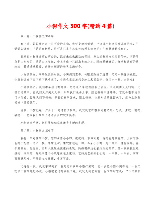 小狗作文300字(精选4篇)