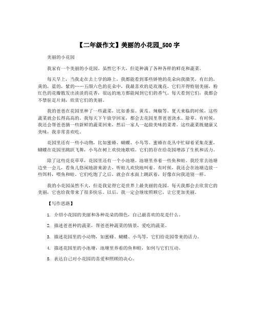 【二年级作文】美丽的小花园_500字