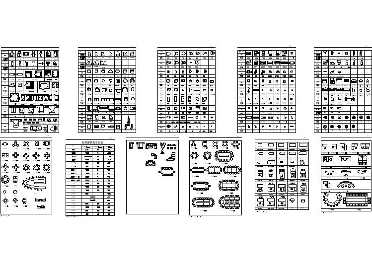 建筑装修常用CAD素材图块（比较详细）