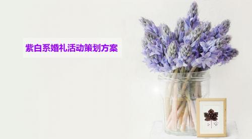 紫白系浪漫婚礼活动的的策划的方案 65页PPT文档