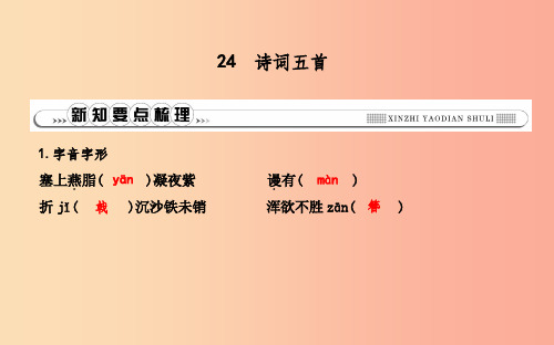 八年级语文上册 第六单元 24 诗词五首课件 新人教版