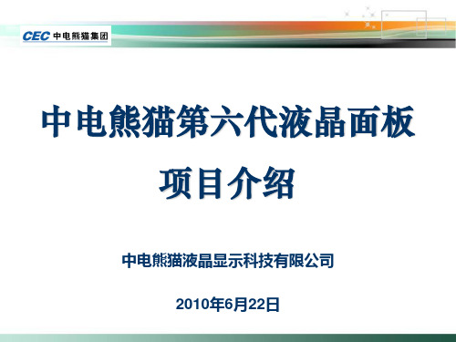 中电熊猫第六代液晶面板项目介绍