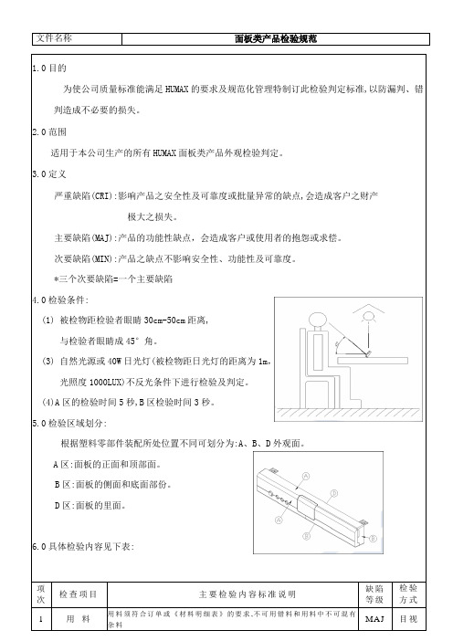 外观检验规范