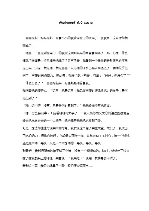 我家的顶梁柱作文500字