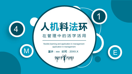 人机料法环4M1E在管理中的活学活用PPT资料课件