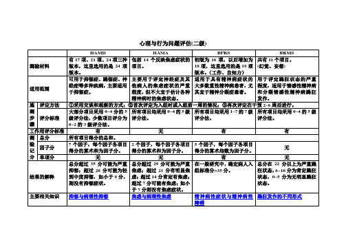 心理咨询师心理与行为问题评估(二级)